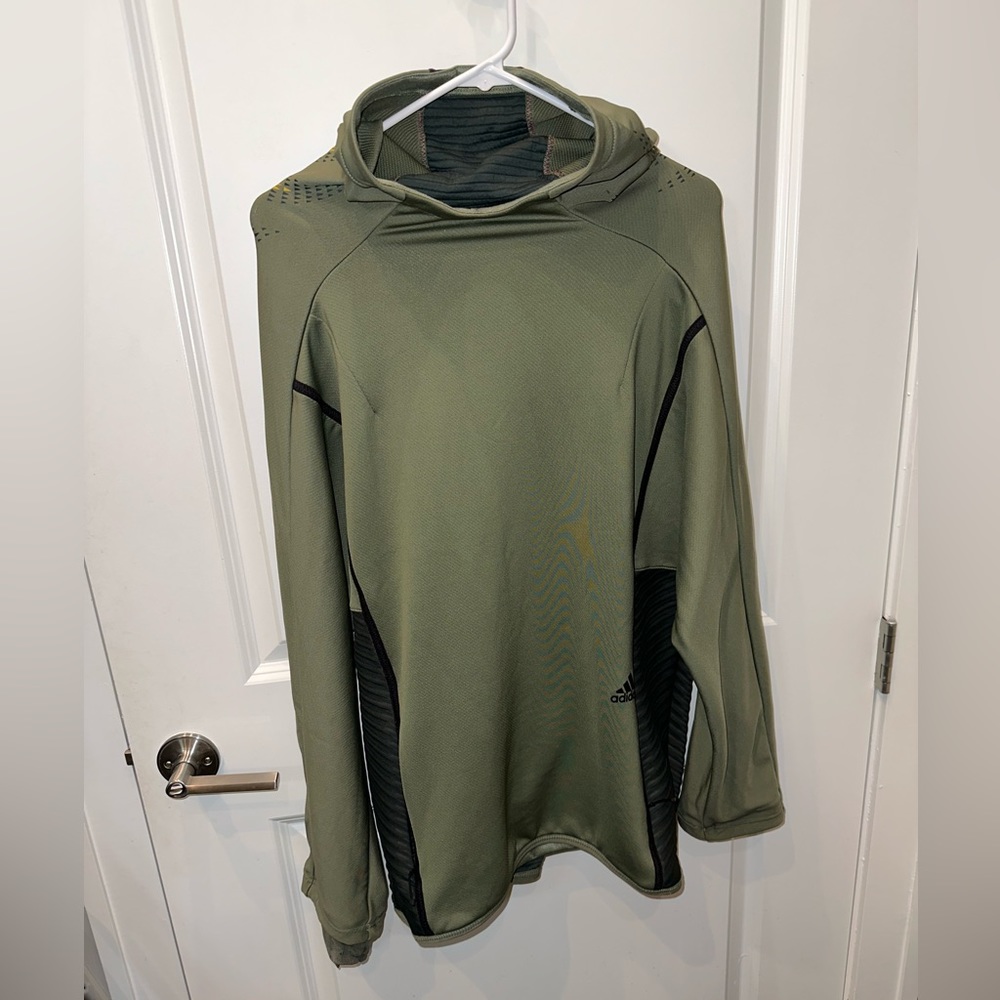 Adidas Green and Black Training Cold RDY Hoodie
